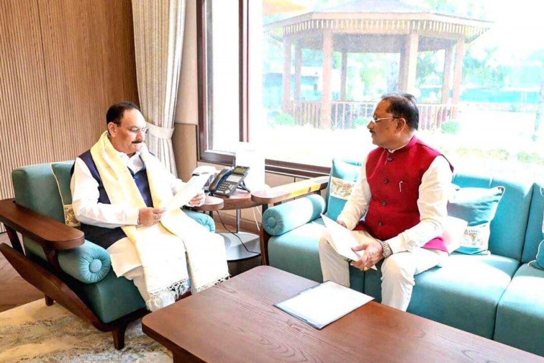 जेपी नड्डा से मिले मुख्यमंत्री विष्णुदेव साय