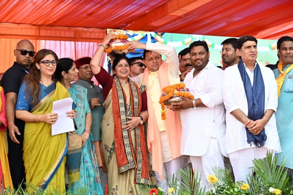 गुरु रविदास 650वीं जयंती, गुरु रविदास जयंती समारोह, पुष्कर सिंह धामी, भगवानपुर समाचार, हरिद्वार समाचार, कलश बंधन महारैली